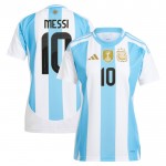 Günstige Fußballtrikots Argentinien Messi 10 Frauens Heimtrikot 2024 Kurzarm